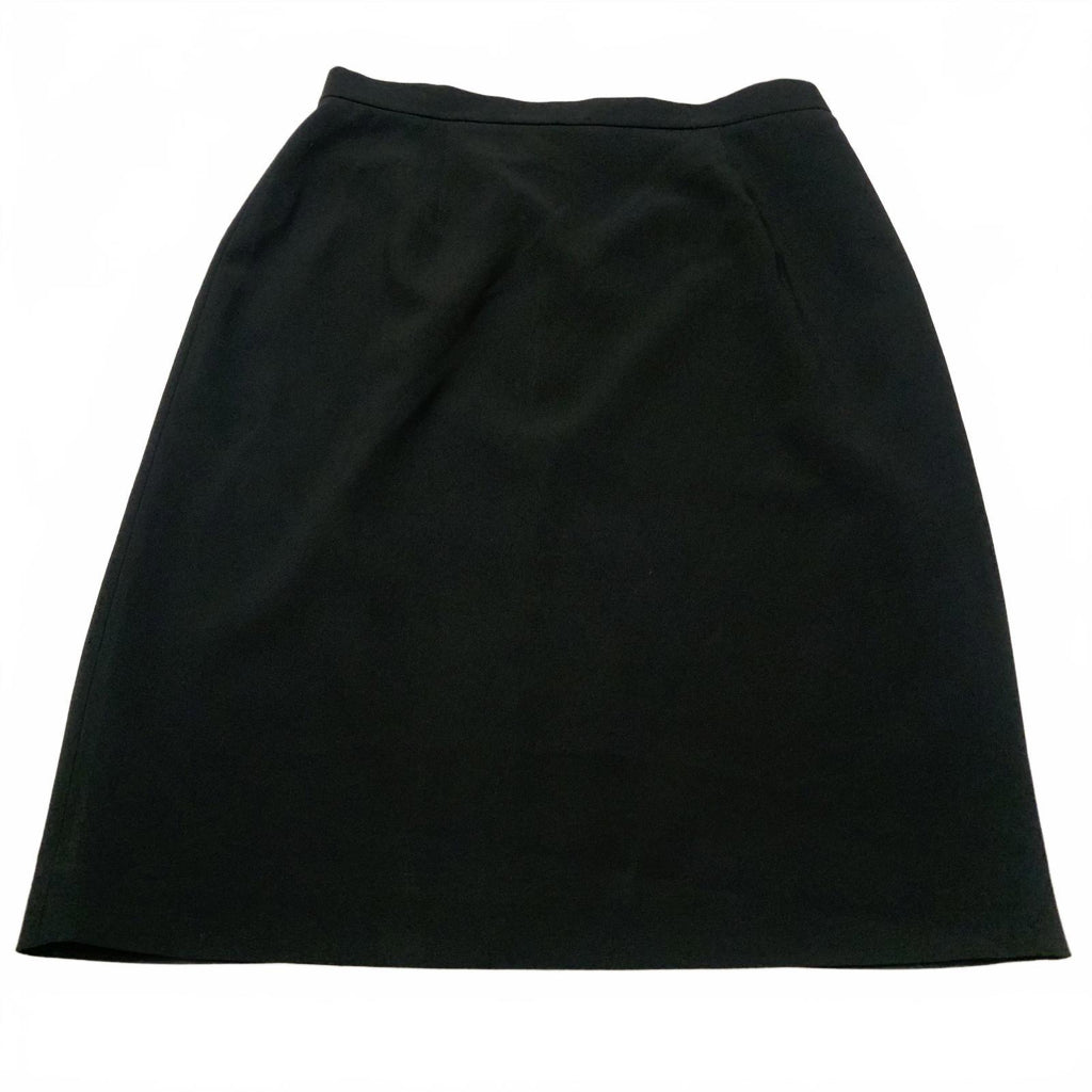 Vintage Jones New York Platinum Womens Sz 12 Black Pencil Skirt W30