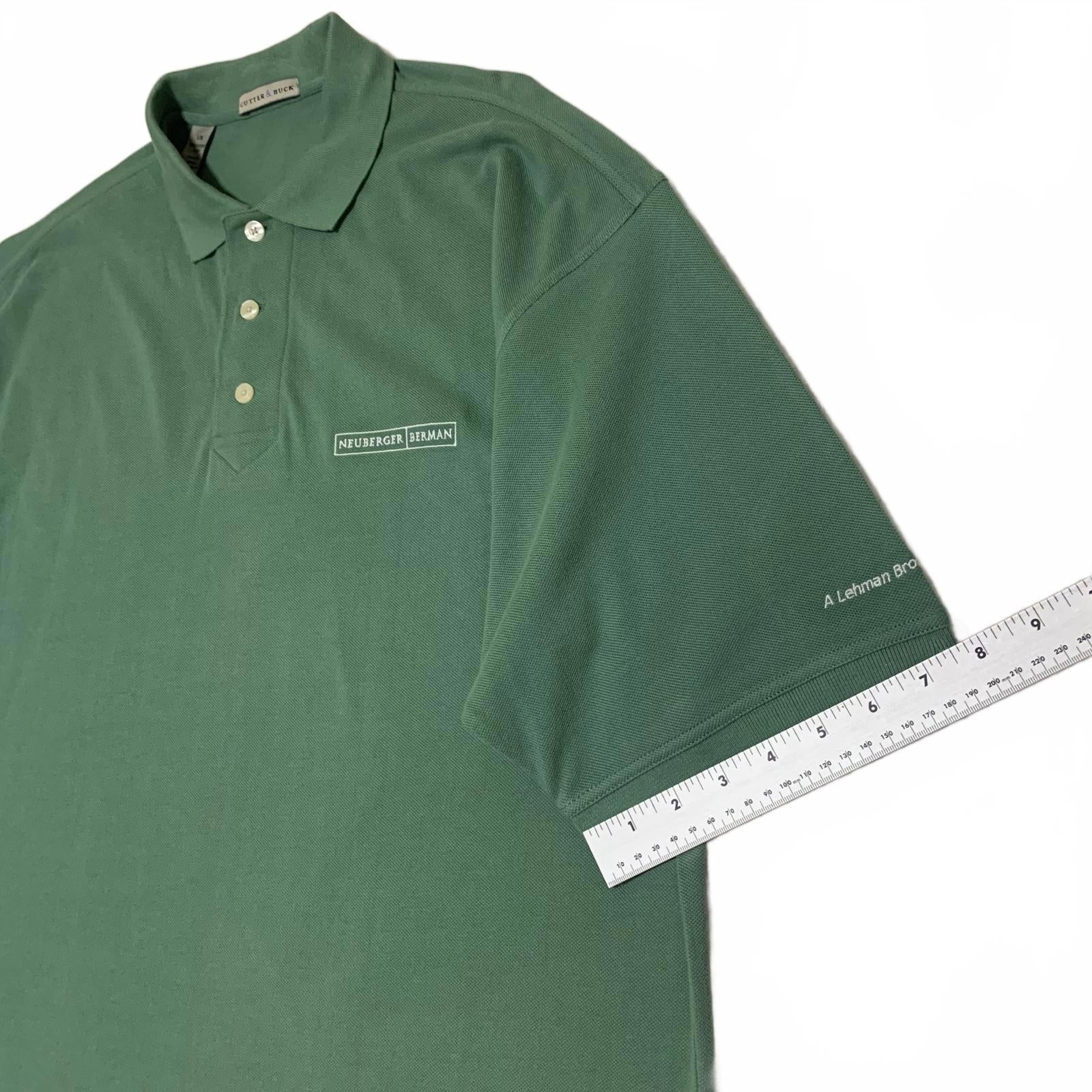 Cutter & Buck Neuberger Lehman Mens Size Large Green Polo Shirt