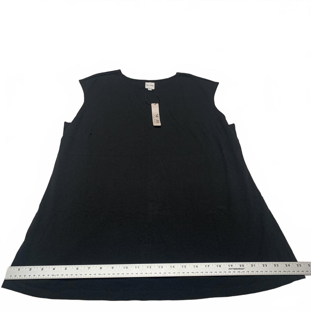 NIC+ZOE Women's Sz XXL Black Sleeveless Top Pullover NWT