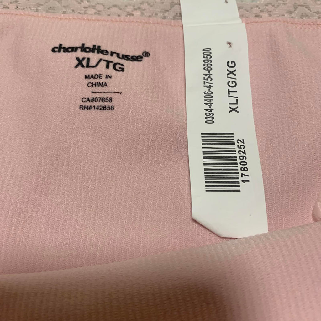 Charlotte Russe Women's Size XL Pink Off Shoulder Long Sleeve Top
