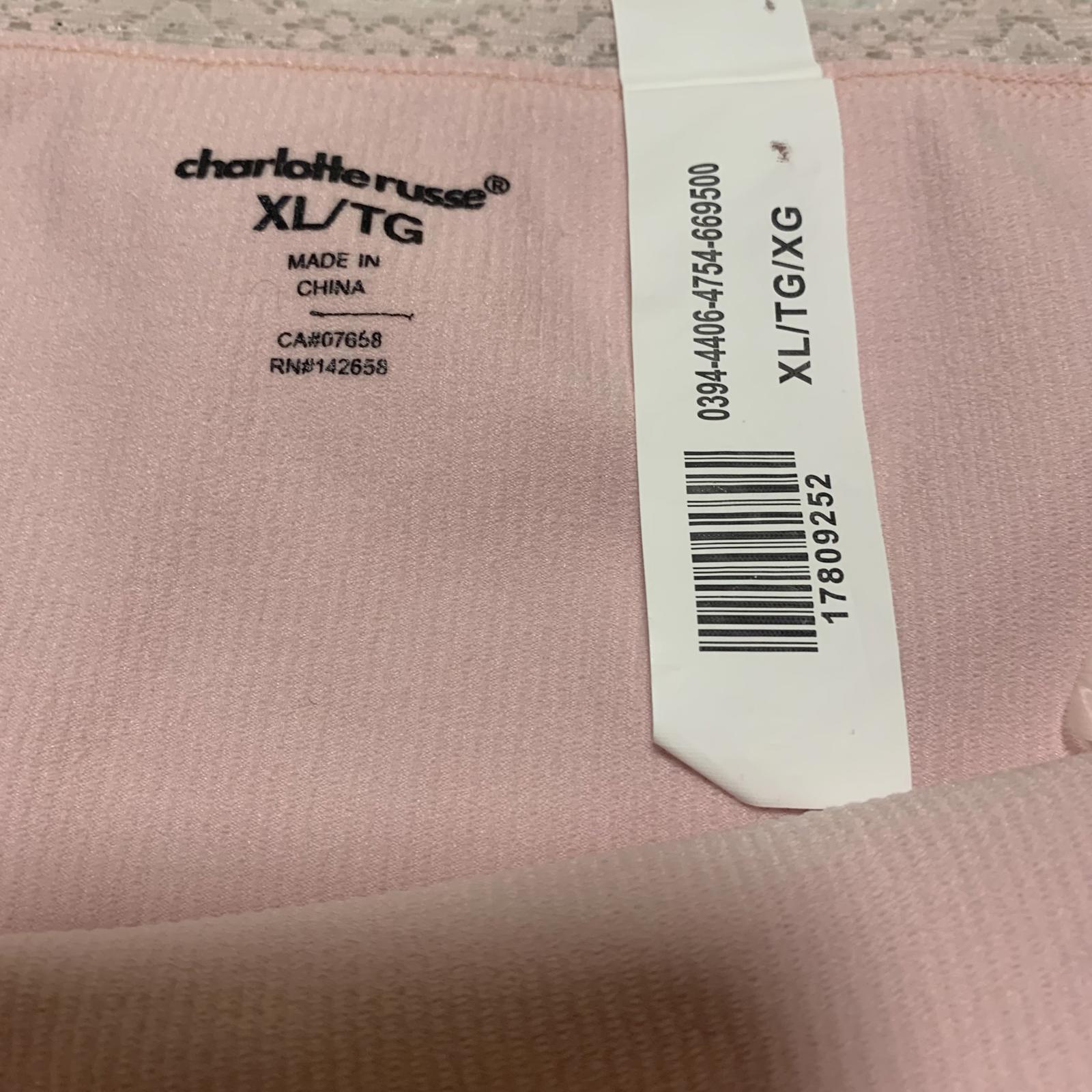 Charlotte Russe Women's Size XL Pink Off Shoulder Long Sleeve Top