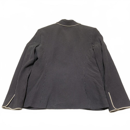 Vintage Casual Corner Petite Women's 8P Navy Blazer Piped Trim Button Jacket