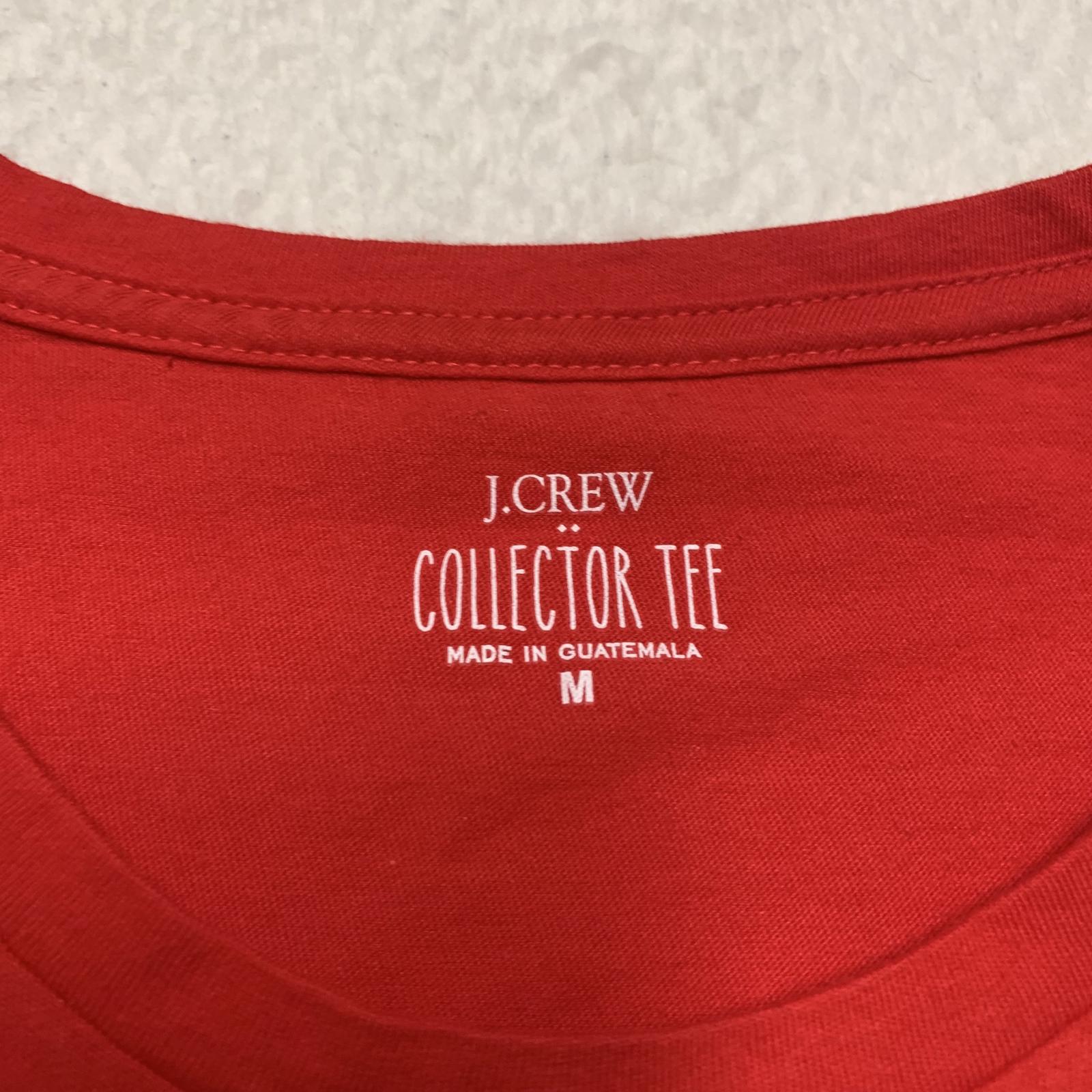 J.Crew Women's Size Medium Red Leopard Heart T-Shirt Collector Tee