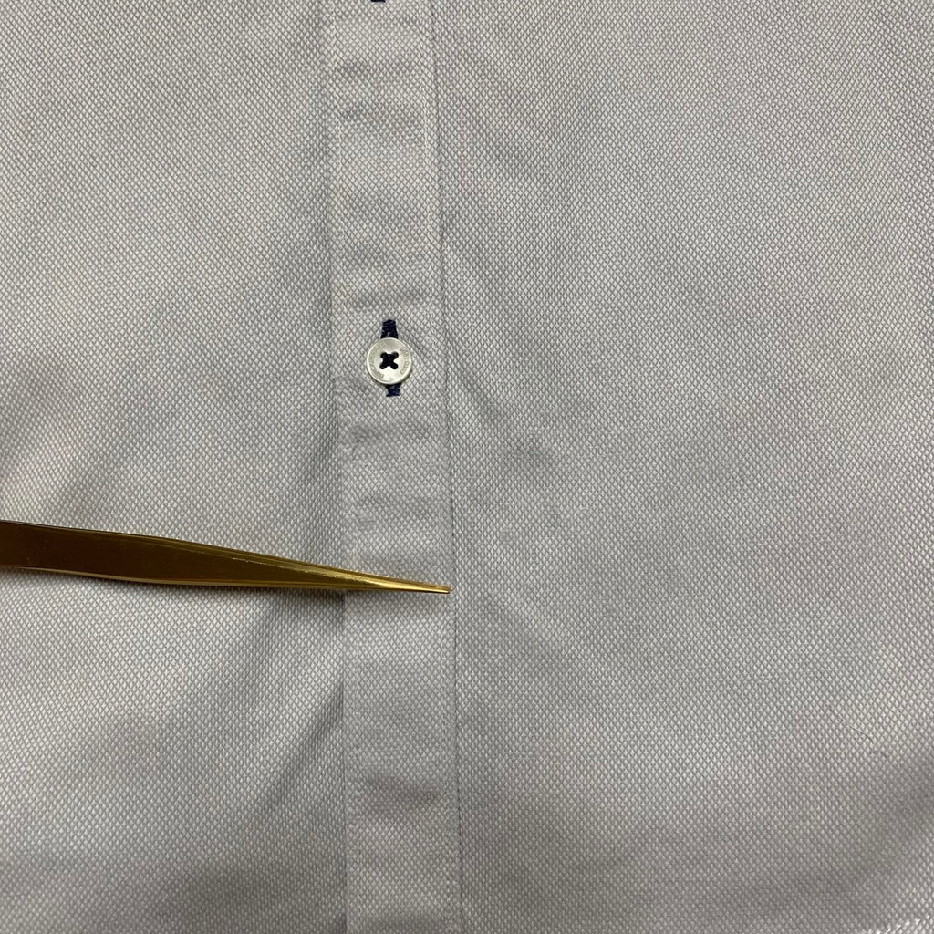 Blackberrys Mens Size L/40 Blue Gray Slim Fit Dress Shirt 2 Ply Ultra
