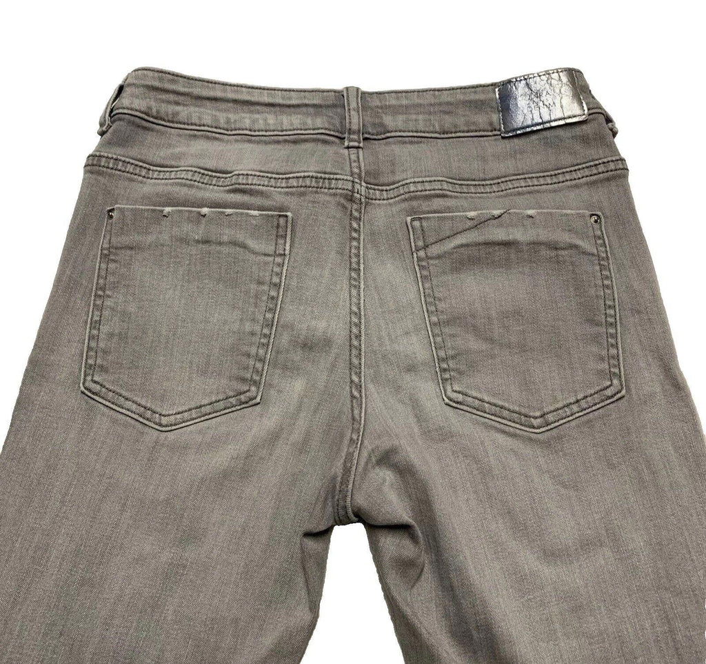 Zara Women's Size 6 Gray Light Wash Skinny Distressed Jeans