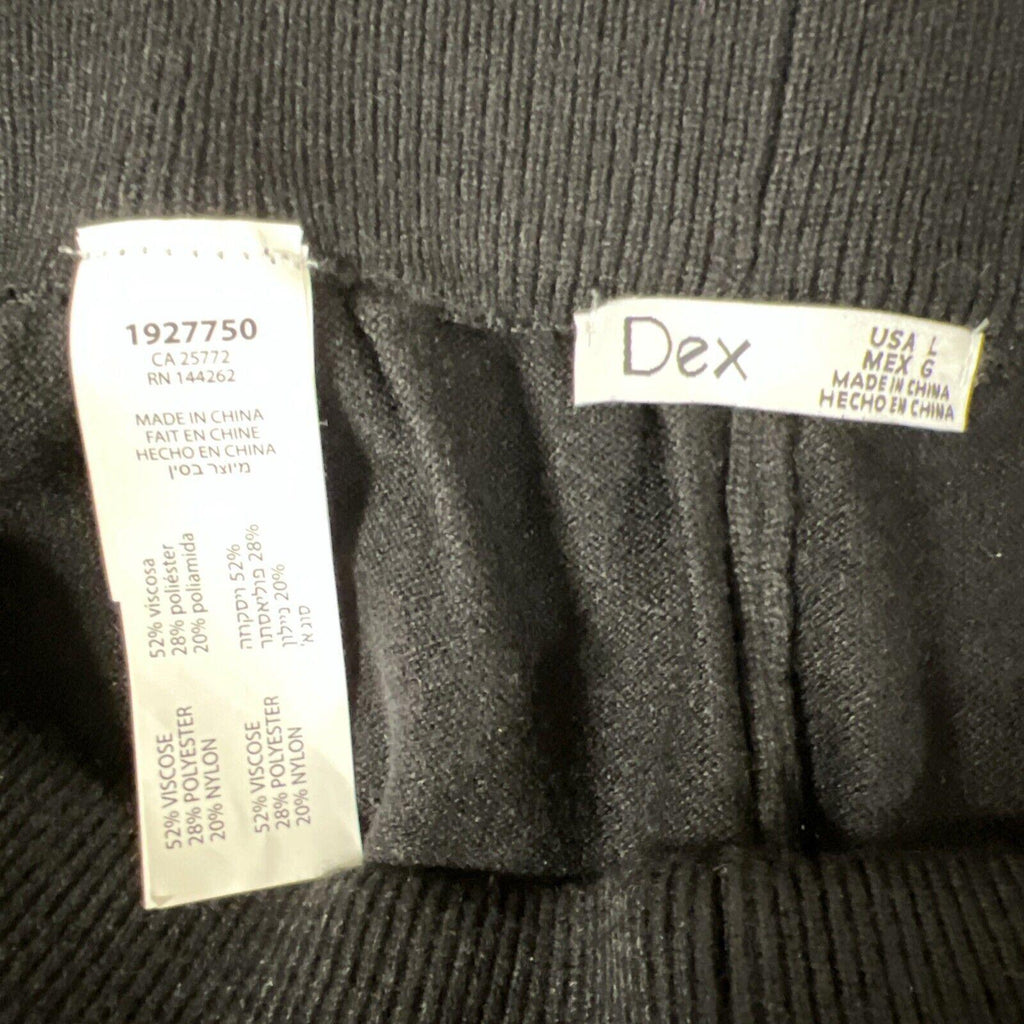 Dex Clothing Women’s Large Black Noir Wide Leg Gaucho Culottes Cropped Pants
