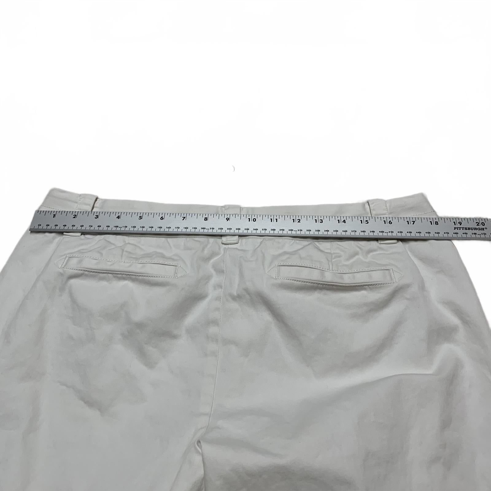 J. Crew Women’s Size 14 White Wide-Leg Cropped Pants City Fit