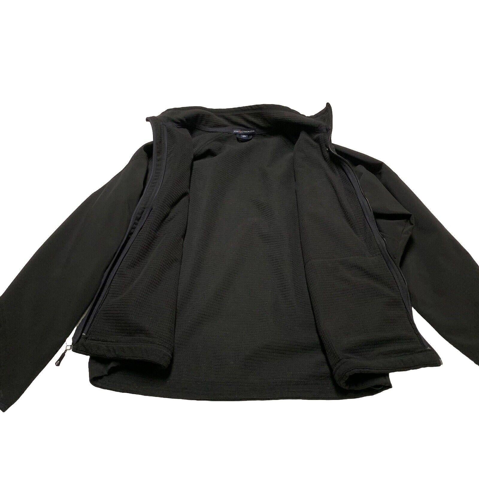 Port Authority Jacket Unisex Size M Google Planet Embroidered Black Zip Pockets