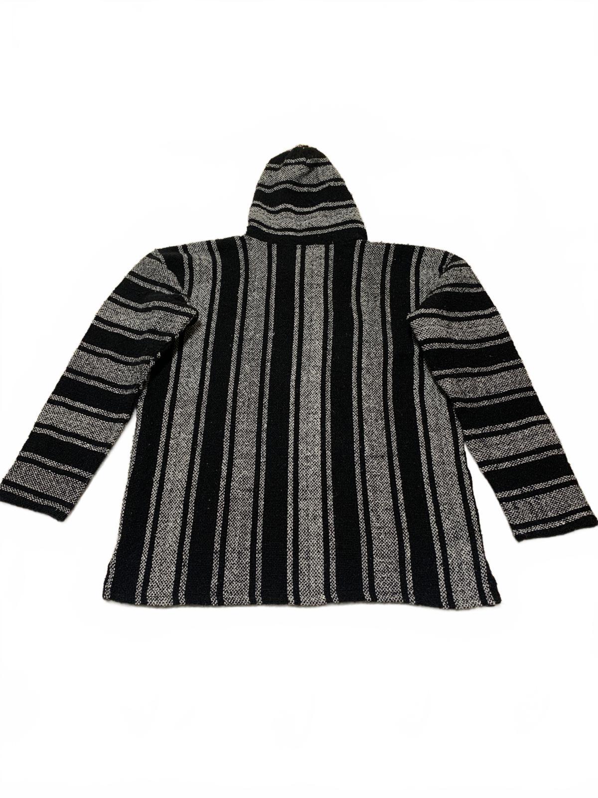 La Montaña Especial Men's Size XL Black White Striped Hoodie XL Mexico