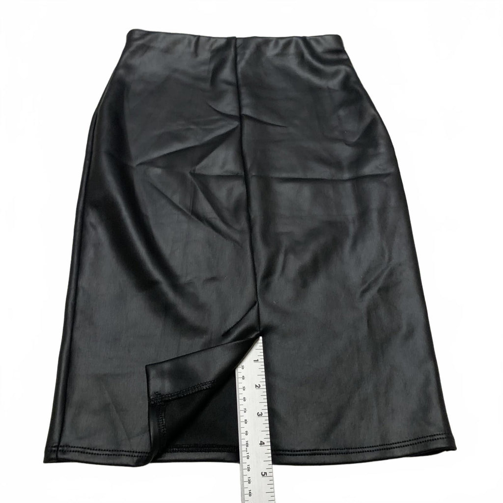 Charlotte Russe Womens Small Black Faux Leather Pencil Skirt