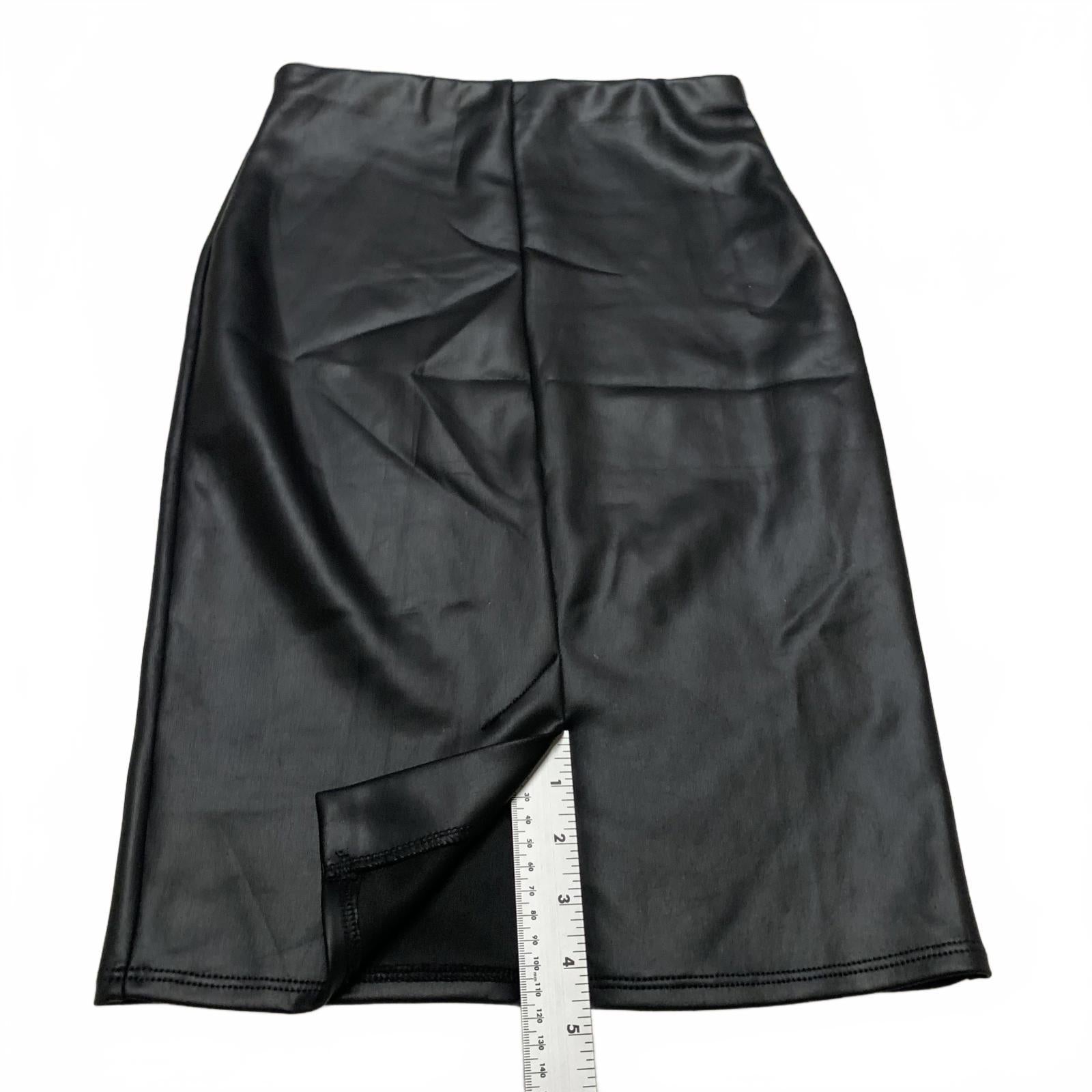 Charlotte Russe Womens Small Black Faux Leather Pencil Skirt