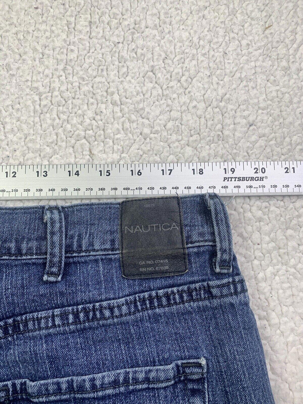 Nautica Jeans Men’s Size W38 32L Relaxed Fit Blue Stretch