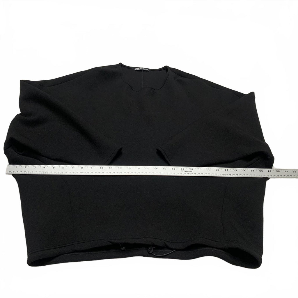 Zara Women’s X-Large Black Cropped Sweatshirt