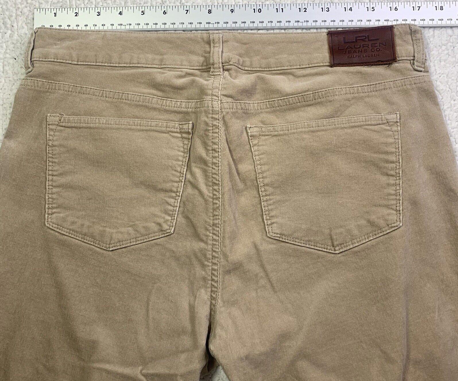 LRL Ralph Lauren Jeans Corduroy Pants Women's Size 10 Tan
