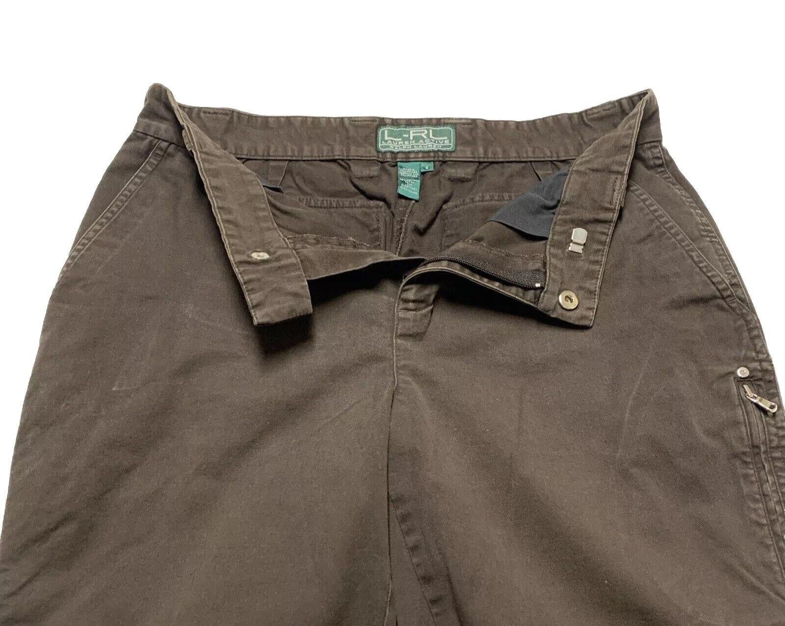 RLR Ralph Lauren Active Women’s Sz 4 Brown Casual Hiking Camping Chino Pants