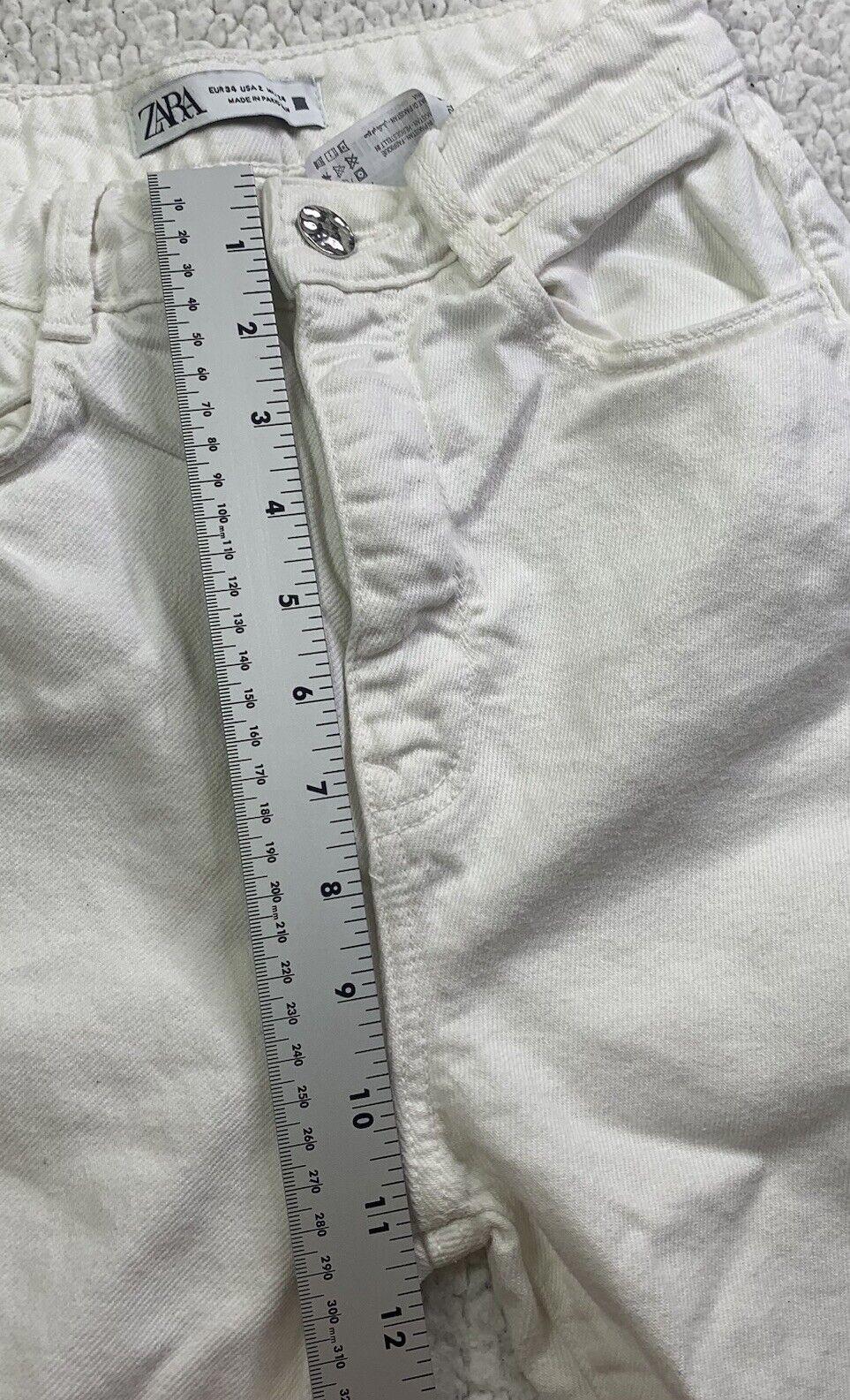 Zara Jeans Women’s  Size 2 White Wide leg RN 77302