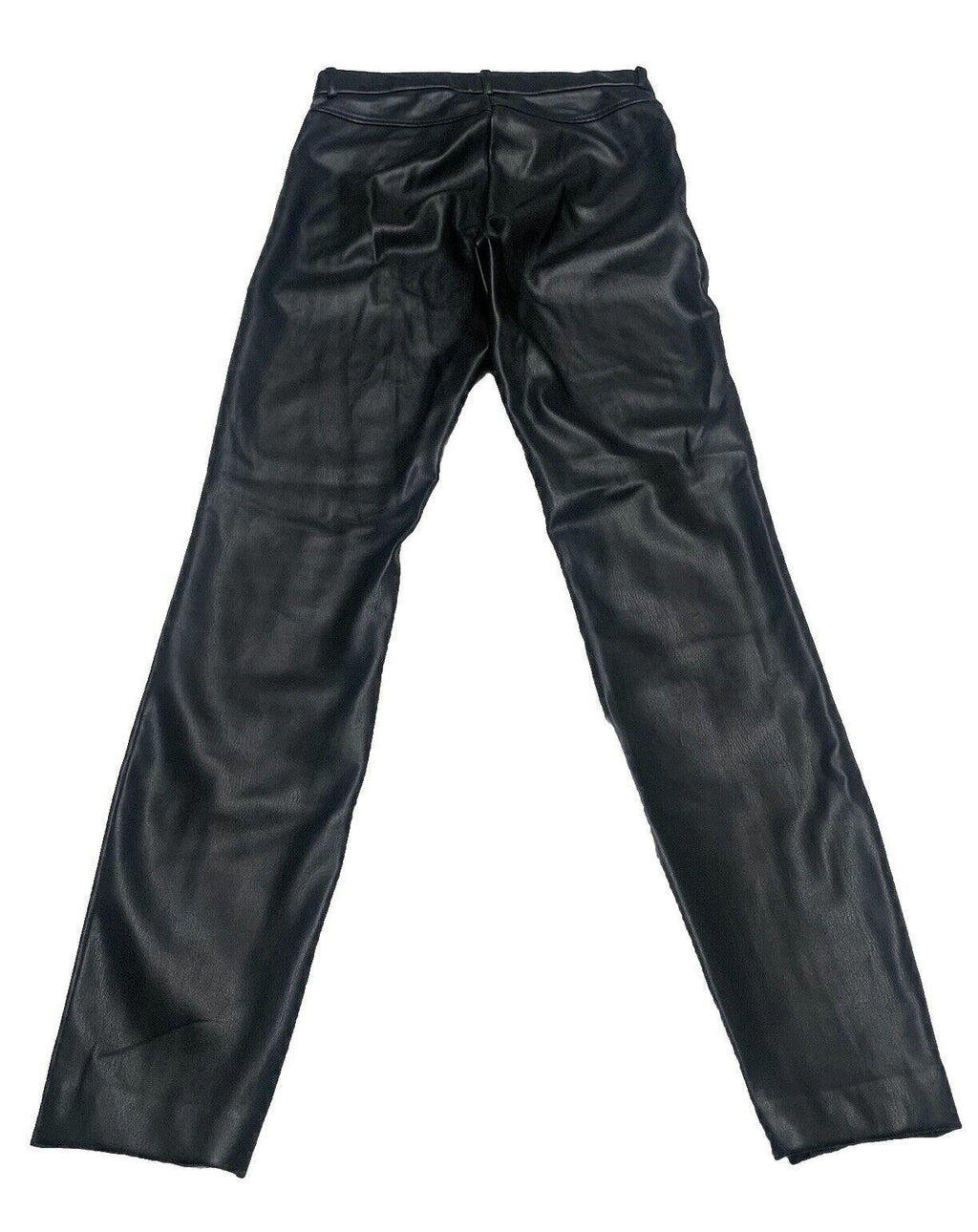 Zara Pants Women's Small Black Polyester/Faux Leather Ankle