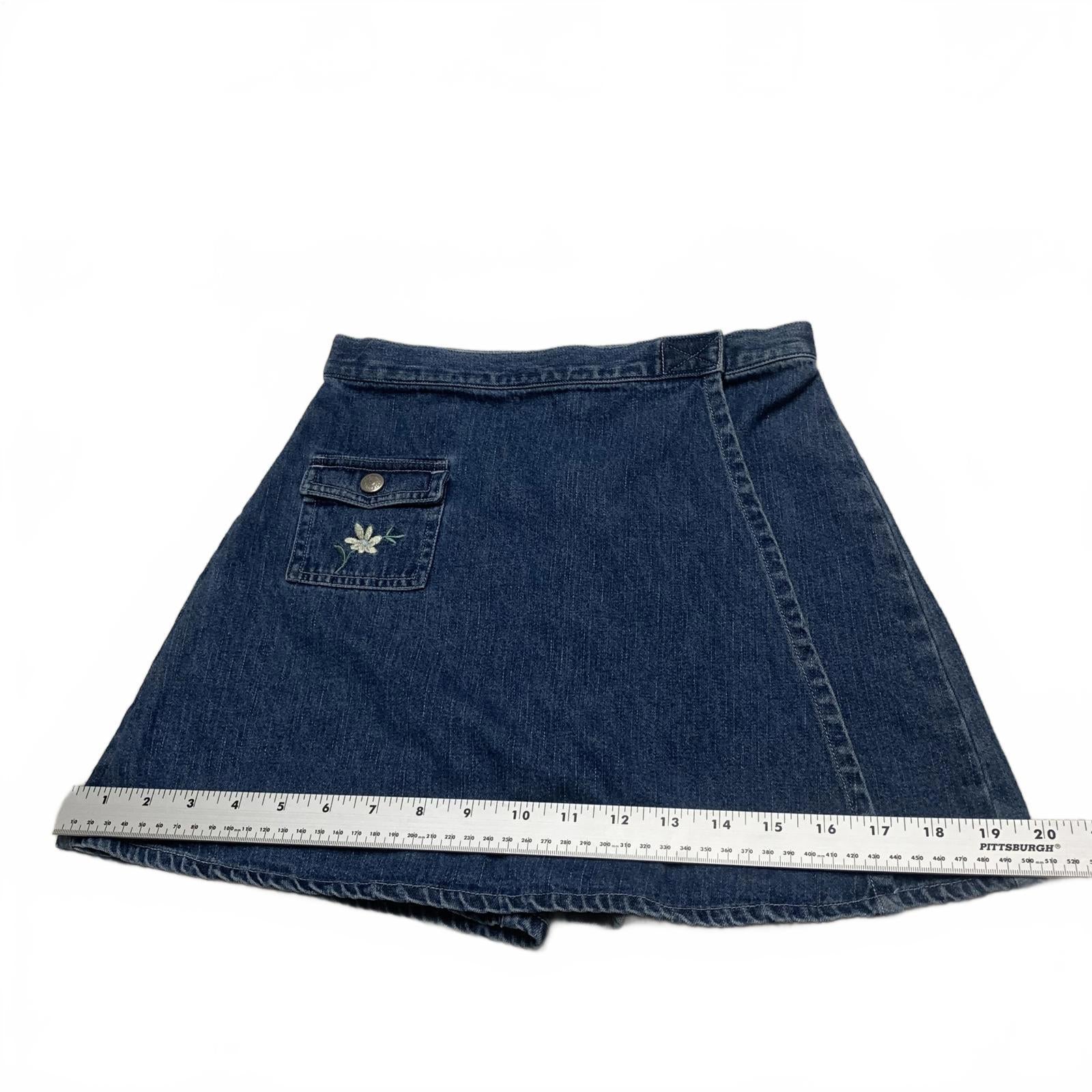 VTG OshKosh Genuine Girl Sz 14 Denim Blue  Skort Skirt Sz 14  W23.5 Cotton