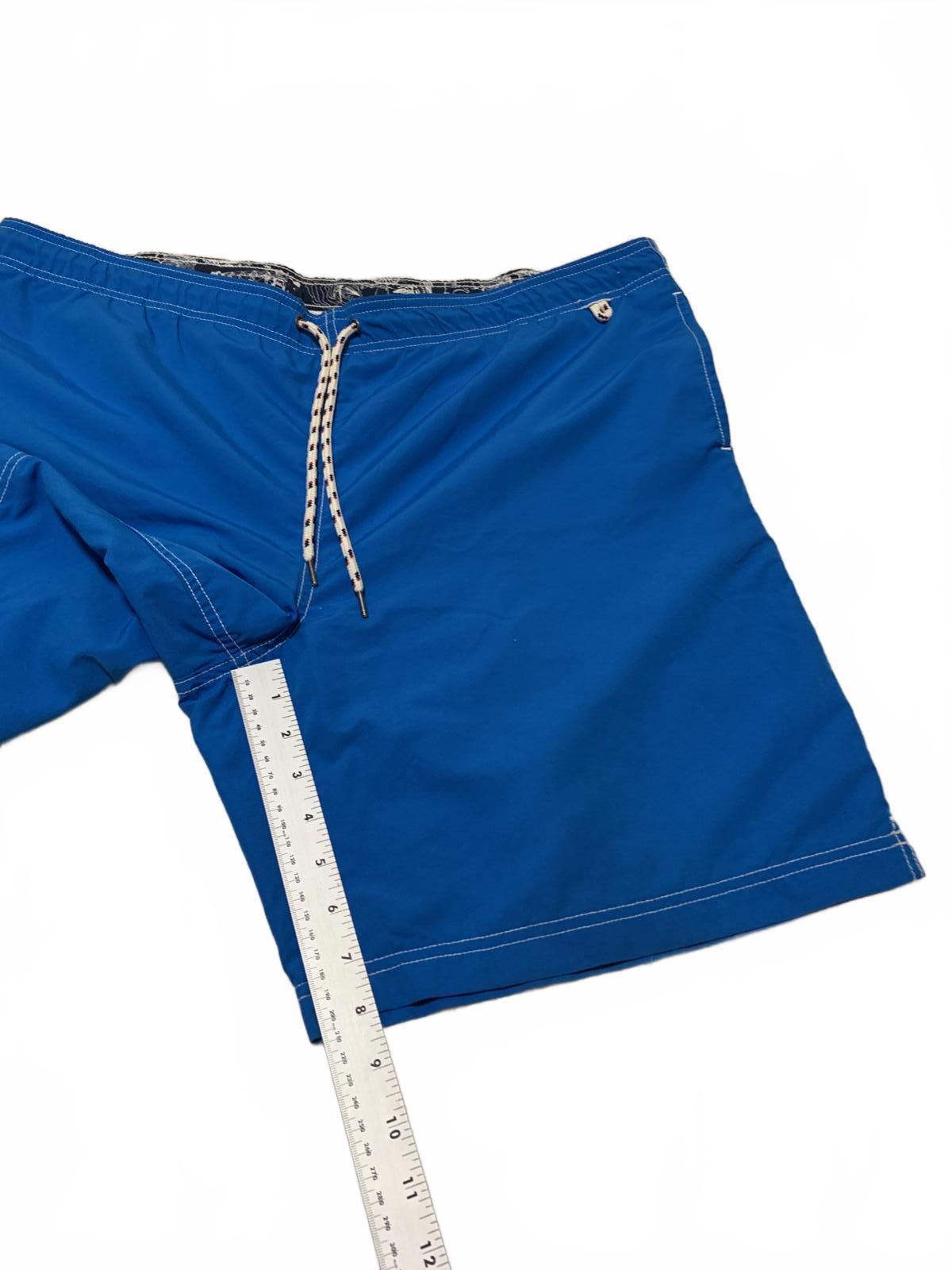 Lands End Men's Size L 36-38 Blue Swim Trunks Drawstring Waist