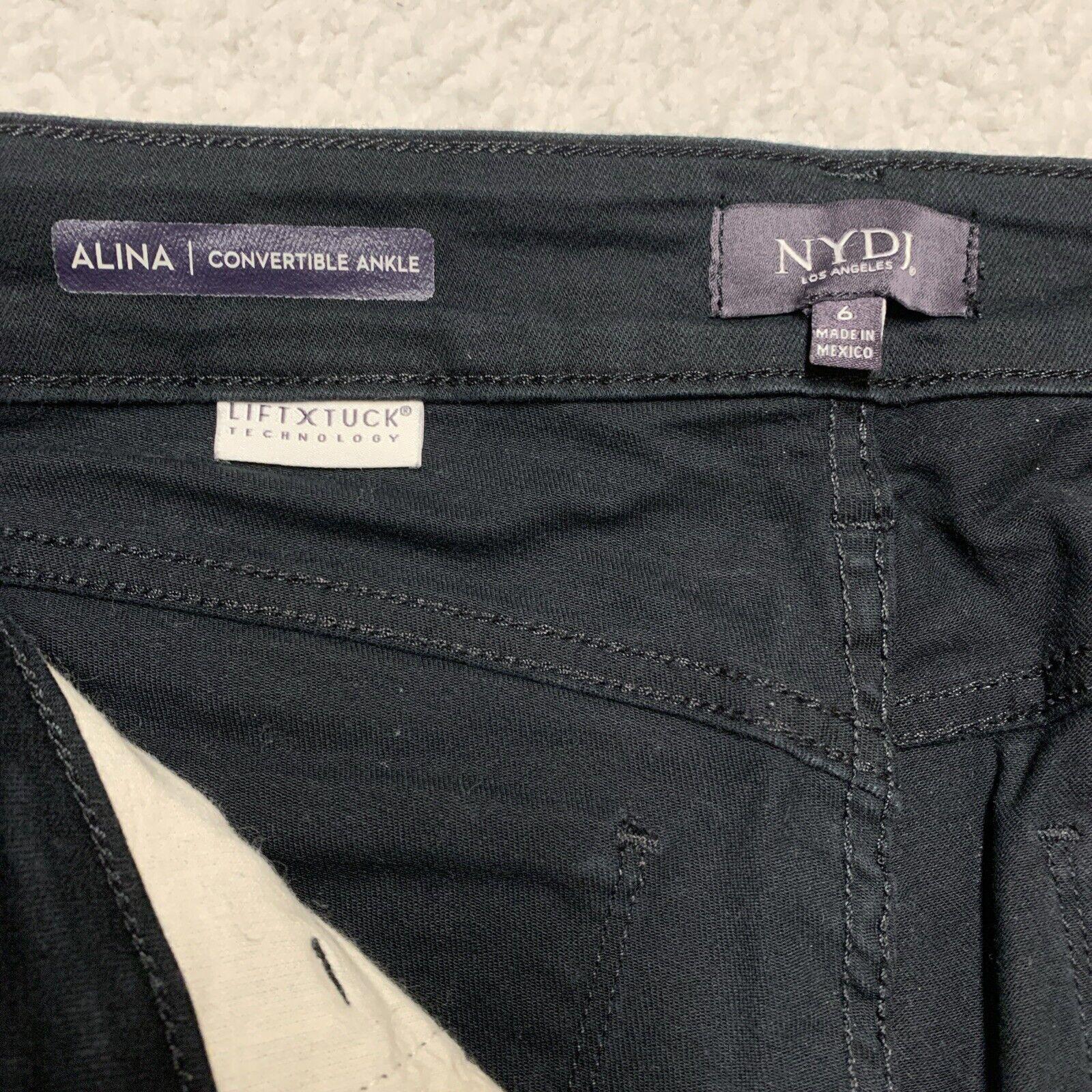 NYDJ Women’s Size 6 Black Jeans Straight Leg Stretch Lift Tuck Technology