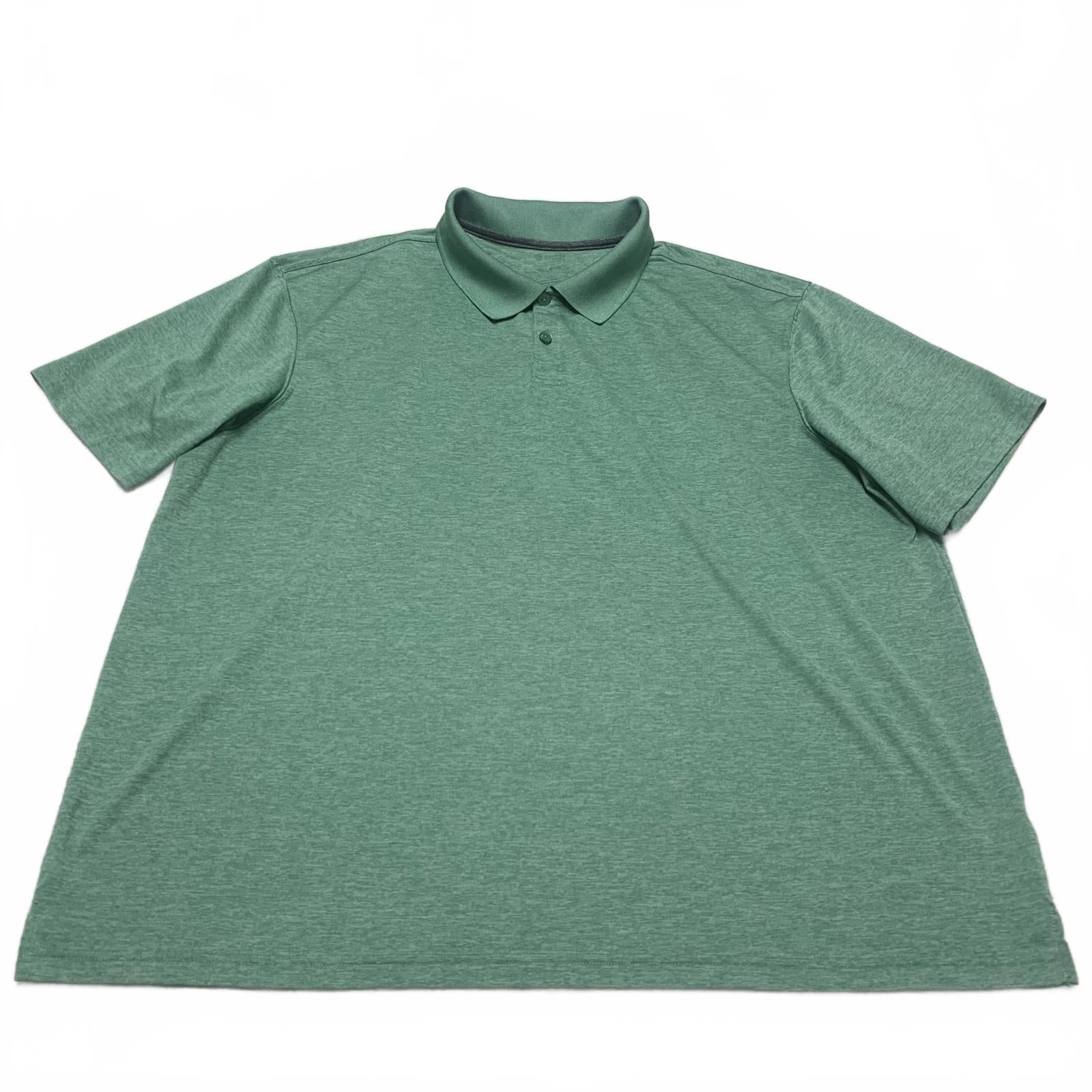 Haggar Mens Size XXLarge Green Comfort Fit Polo Shirt