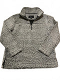 Boxercraft Men's Size M Gray Sherpa Fleece Quarter-Zip Pullover Jacket