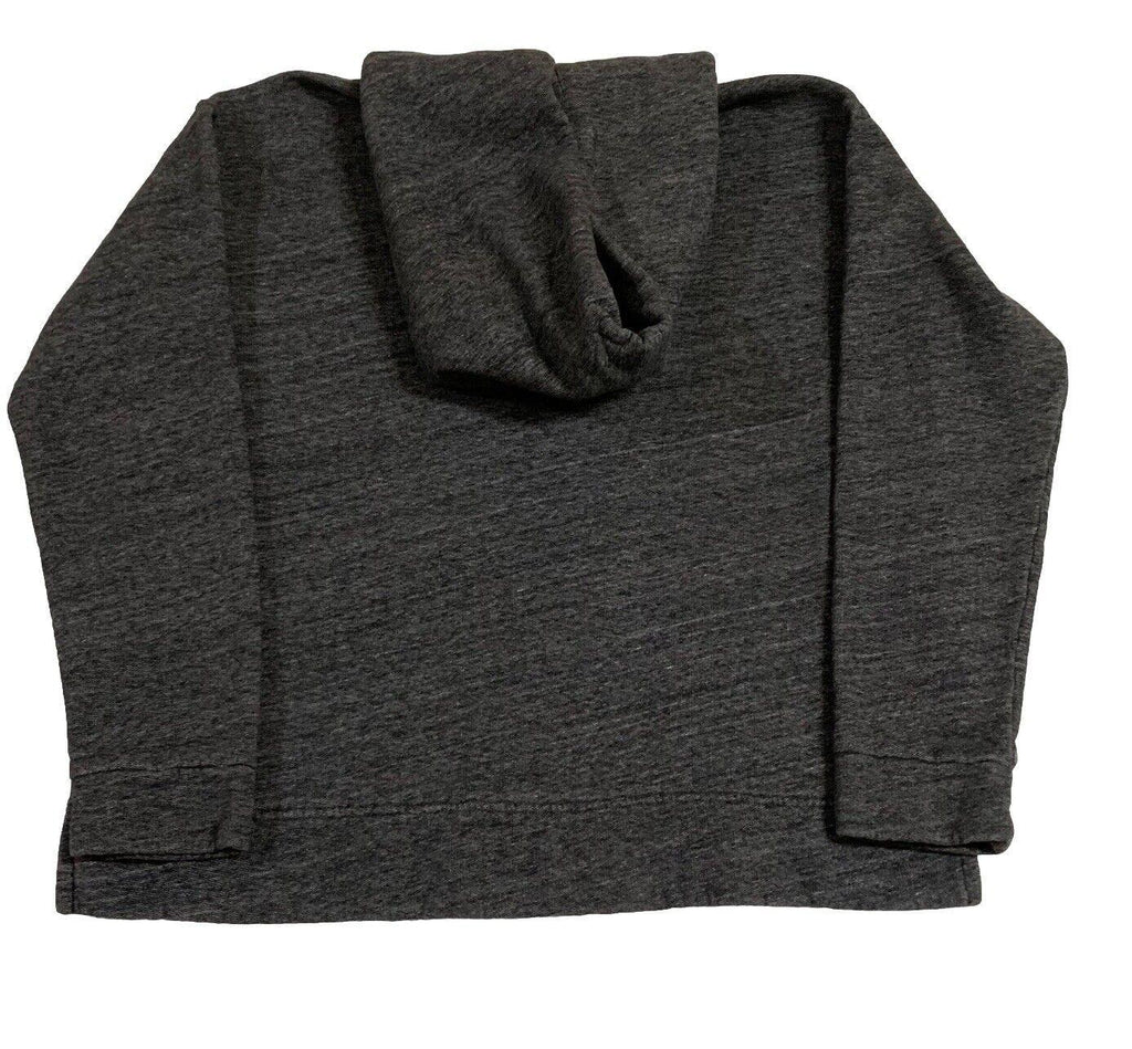 J Crew Hoodie Sweater Women's Size M Black Charcoal Sweatshirt Hem