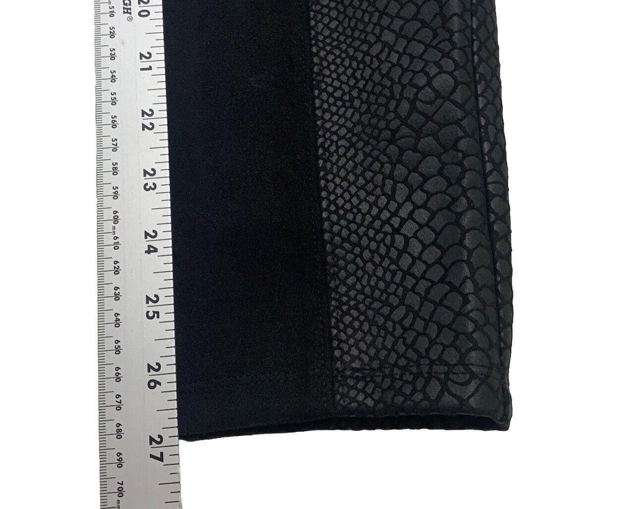 Andrew Marc NY Women's M Pull On Snake Print Black Pants
