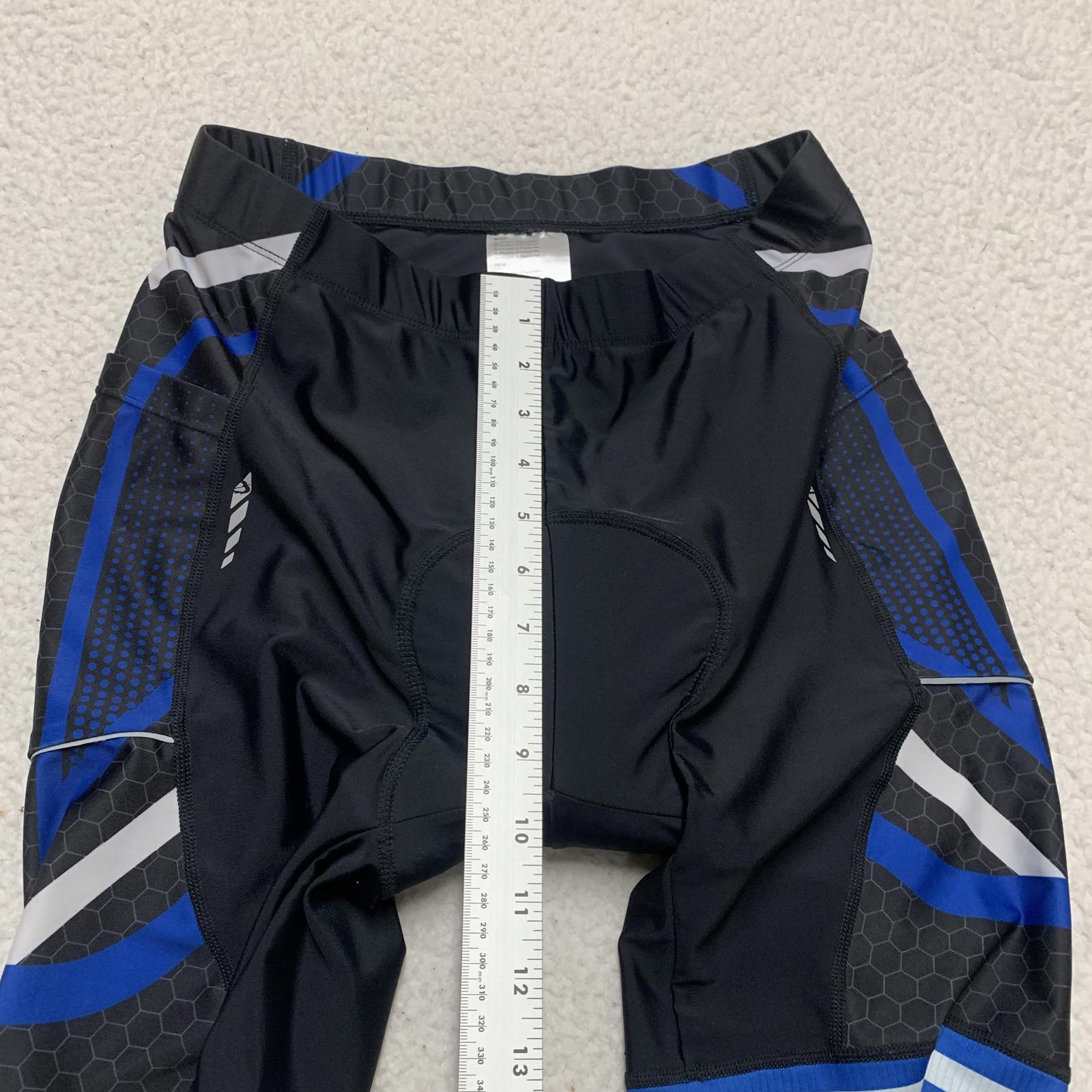BALEAF Men's Size Large Blue Black Padded Cycling Shorts