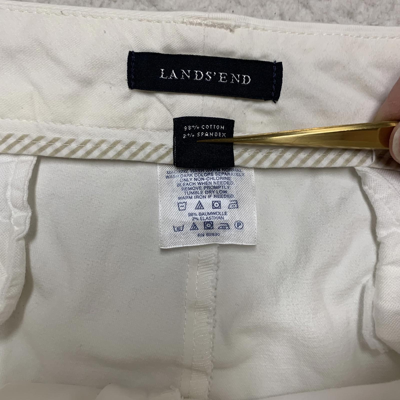 Lands' End Women's Size 16T White Wide Leg Pants