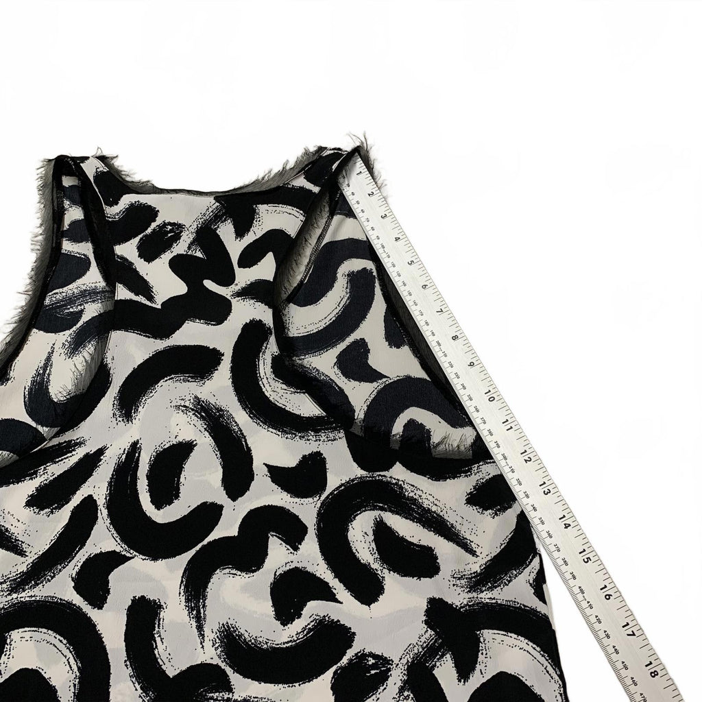 H&M Womens Size 8 Black White Abstract Print Women's Tank Top