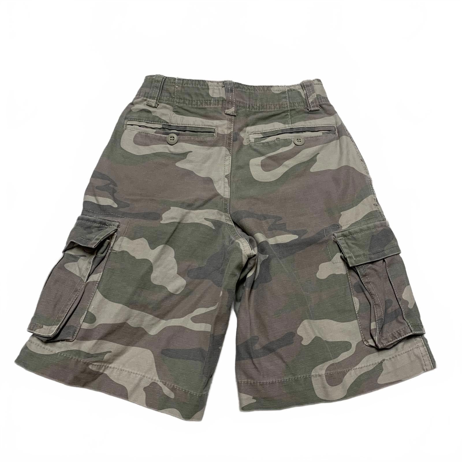 Faded Glory Boys Size 6 Olive Green Vintage Camouflage Cargo Shorts