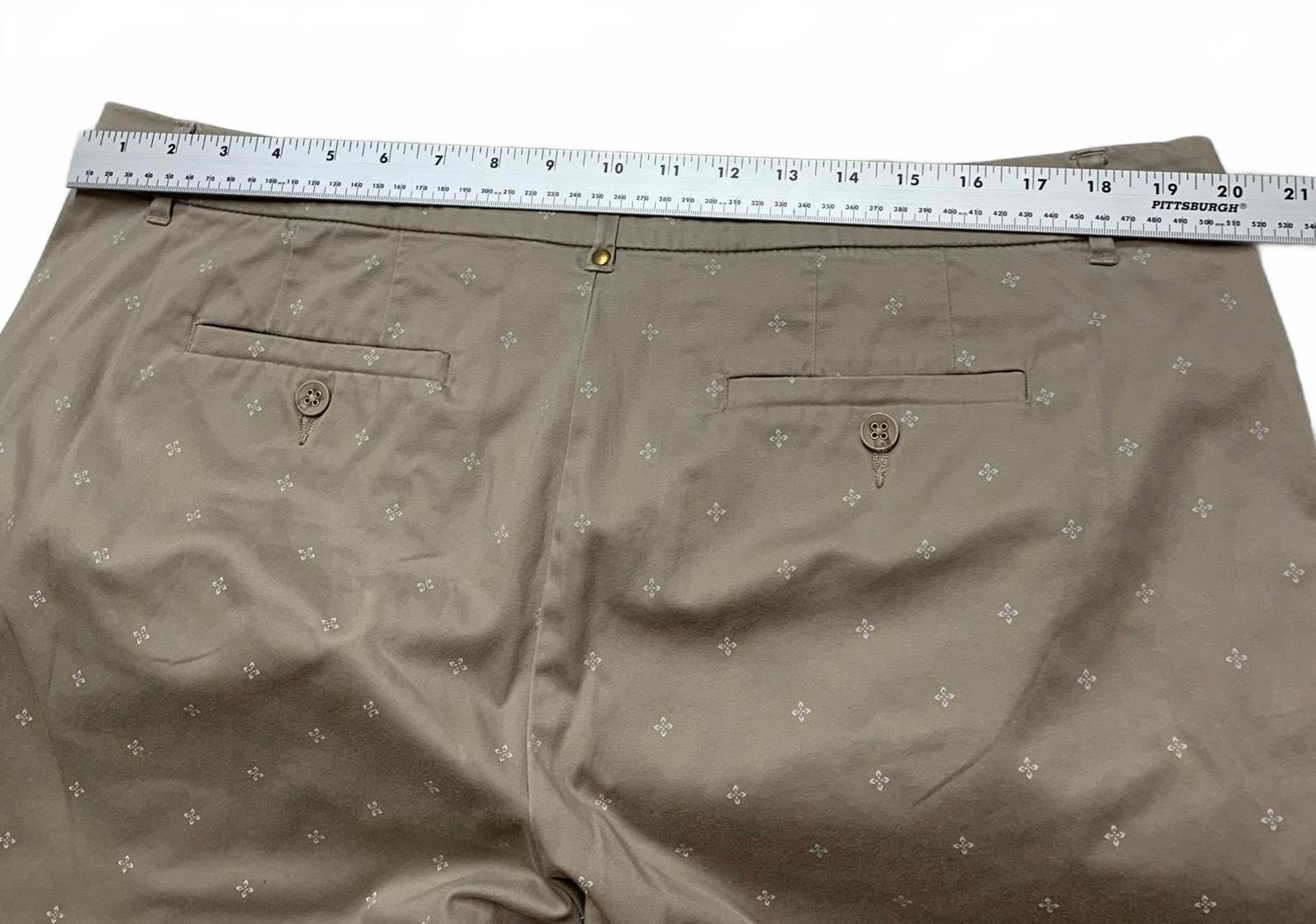 Khakis & Co. Women's Sz 18 Khaki Printed Cropped Pants W40x20L