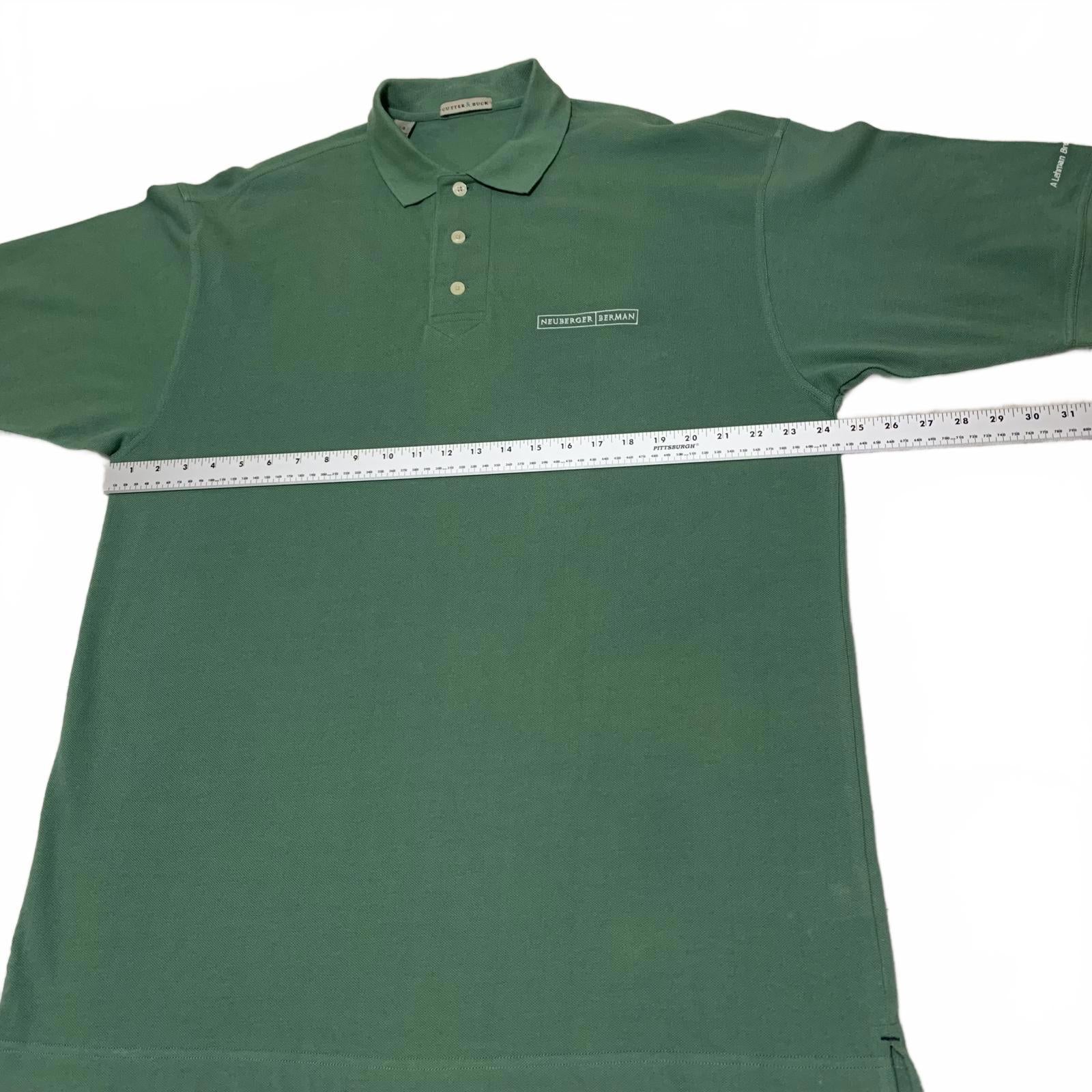 Cutter & Buck Neuberger Lehman Mens Size Large Green Polo Shirt