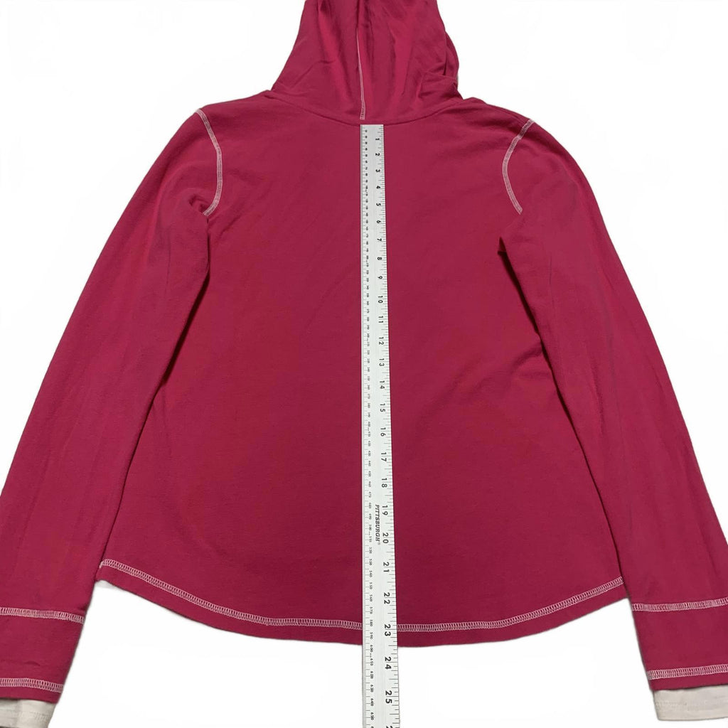 JU MORETULTRA Women's Size Medium Pink Hooded Long Sleeve Top
