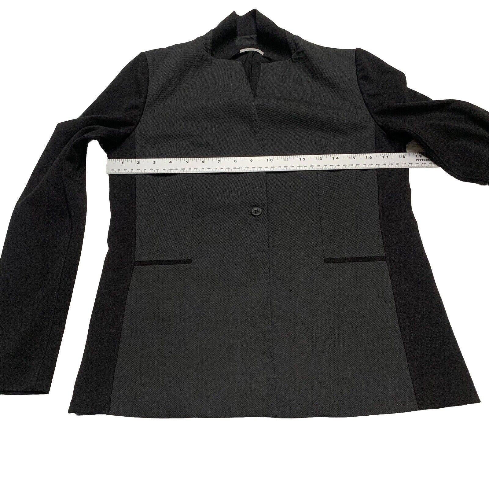 Tahari Knit Blazer Dual Texture Women Size 4 Jacket Black Gray