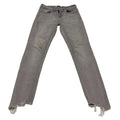 Zara Women's Size 6 Gray Light Wash Skinny Distressed Jeans