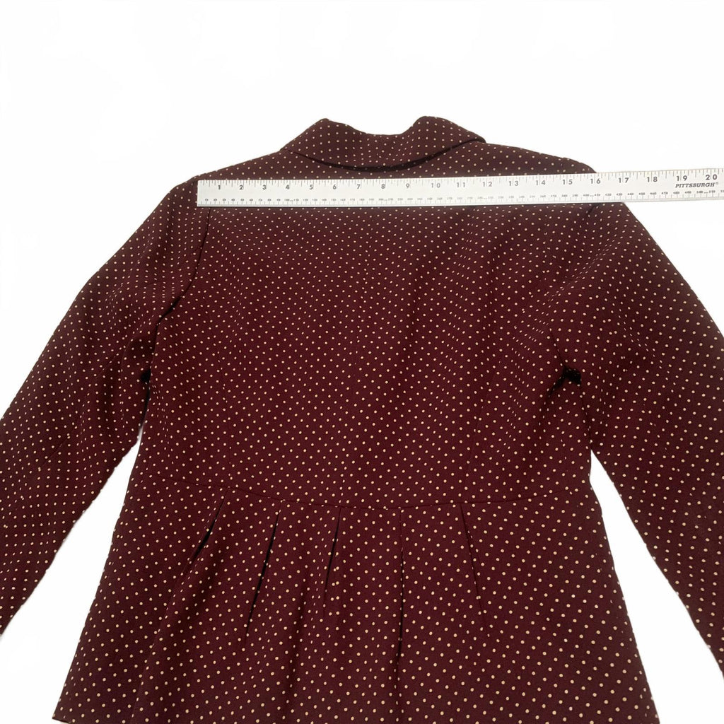 Women's Burgundy Polka Dot Blazer | LOFT Ann Taylor Petite Size S | Professional Work Jacket