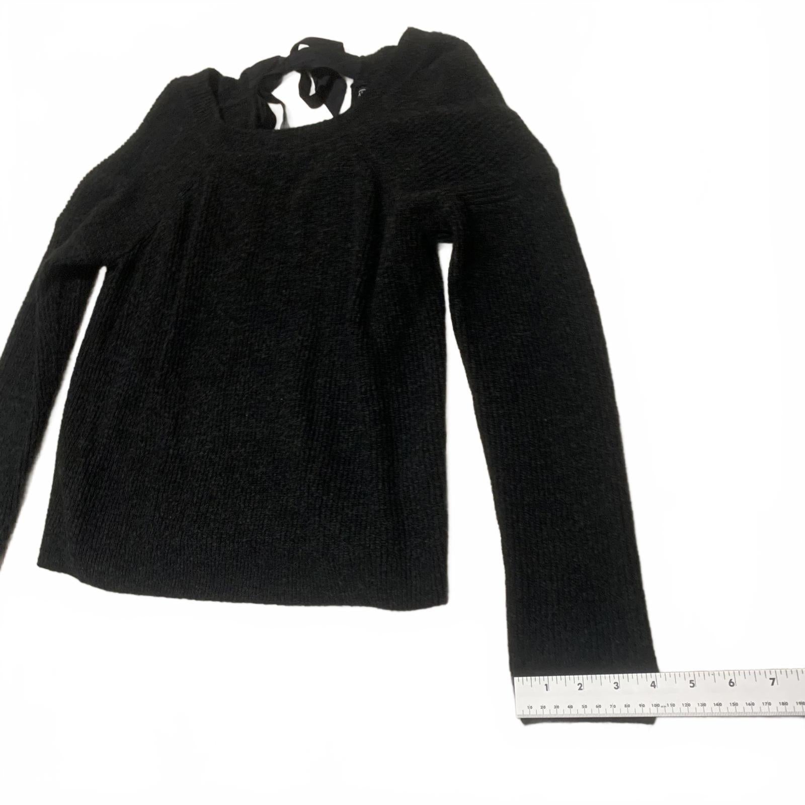 VTG Abercrombie & Fitch Women's Size M Black Long Sleeve Y2K Sweater Tie Back