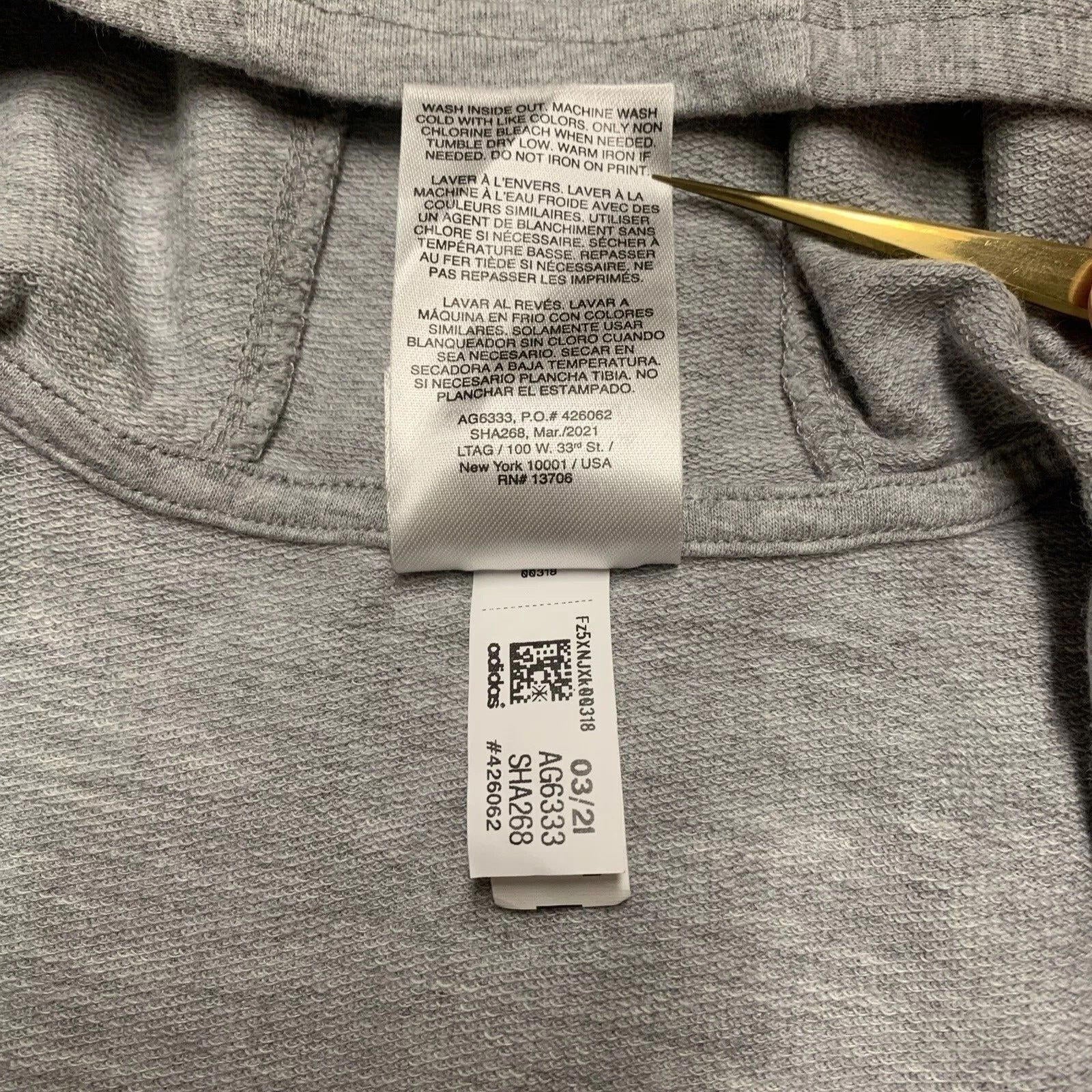 Adidas Infant Baby Size Size 3 Months Heather Gray Hoodie Sweater Full Zip