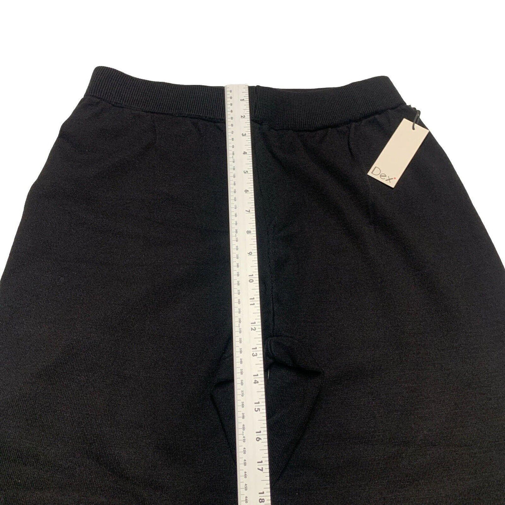 Dex Clothing Women’s X Large Black Noir Wide Leg Gaucho Culottes Cropped Pants