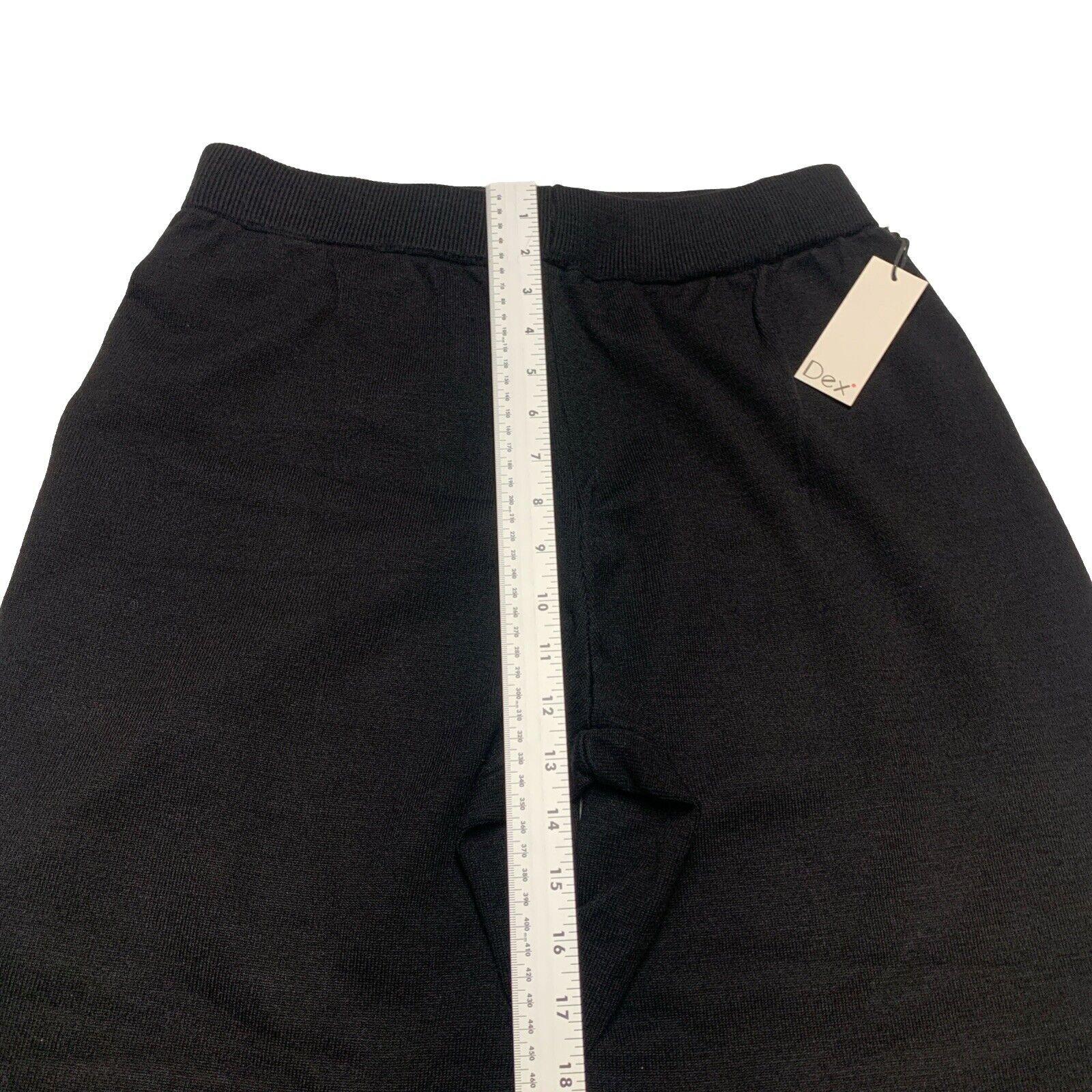 Dex Clothing Women’s X Large Black Noir Wide Leg Gaucho Culottes Cropped Pants