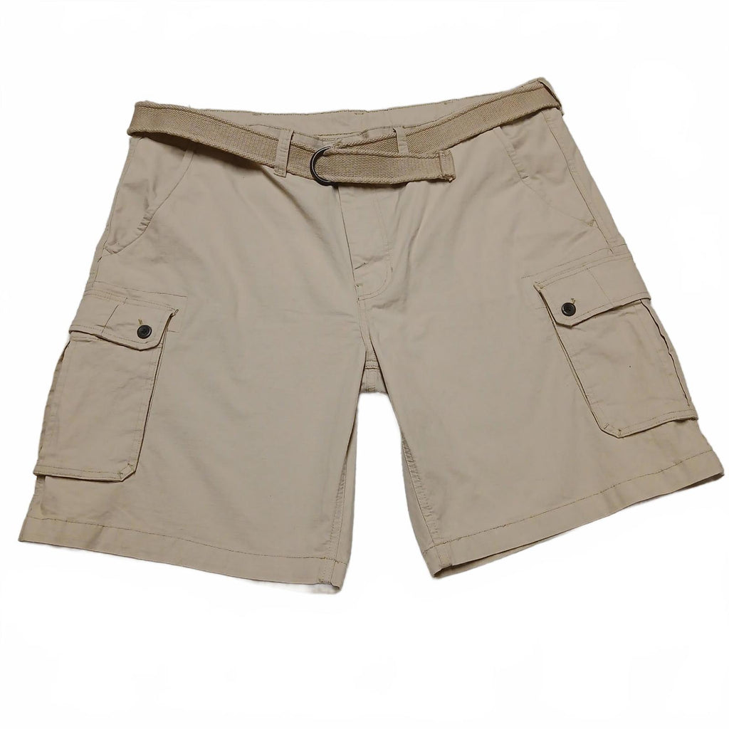 St. John's Bay Men's Sz 44 Beige Cargo Shorts with Belt W46 Classic