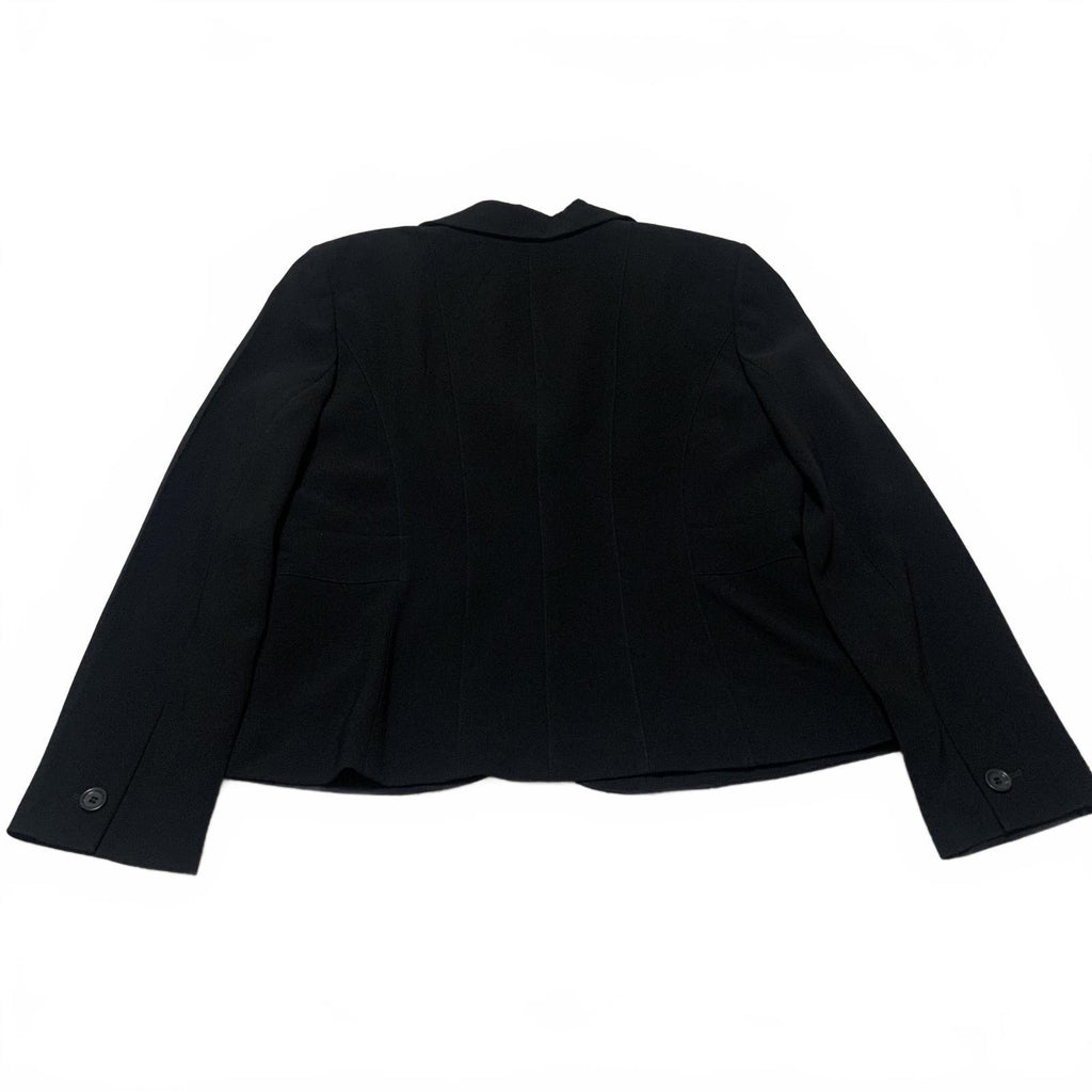 Vintage 90s Ann Taylor Blazer Women’s 14 Black Tailored Career Jacket