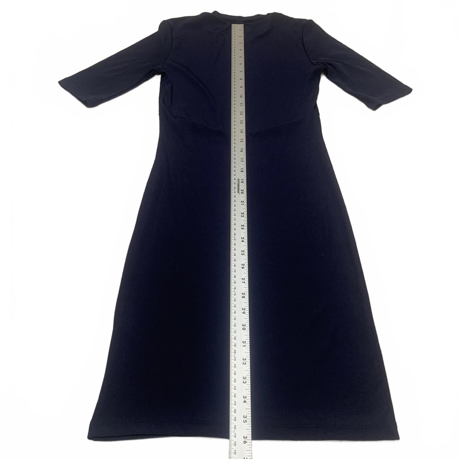 H&M Womens Size Medium Navy Blue Mid-Length Dress Half Sleeves