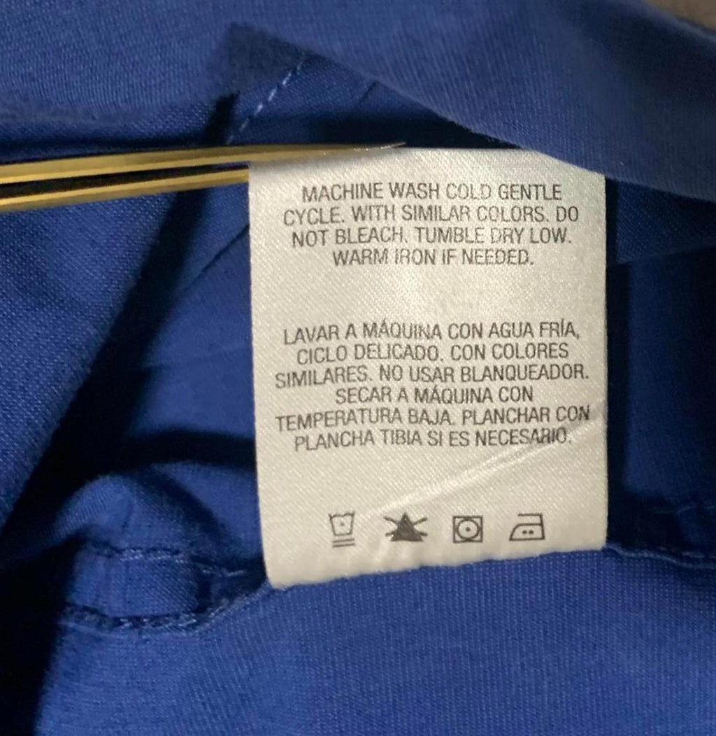 Basic Edition Men's 2XL Blue Short Sleeve Button-Up Shirt