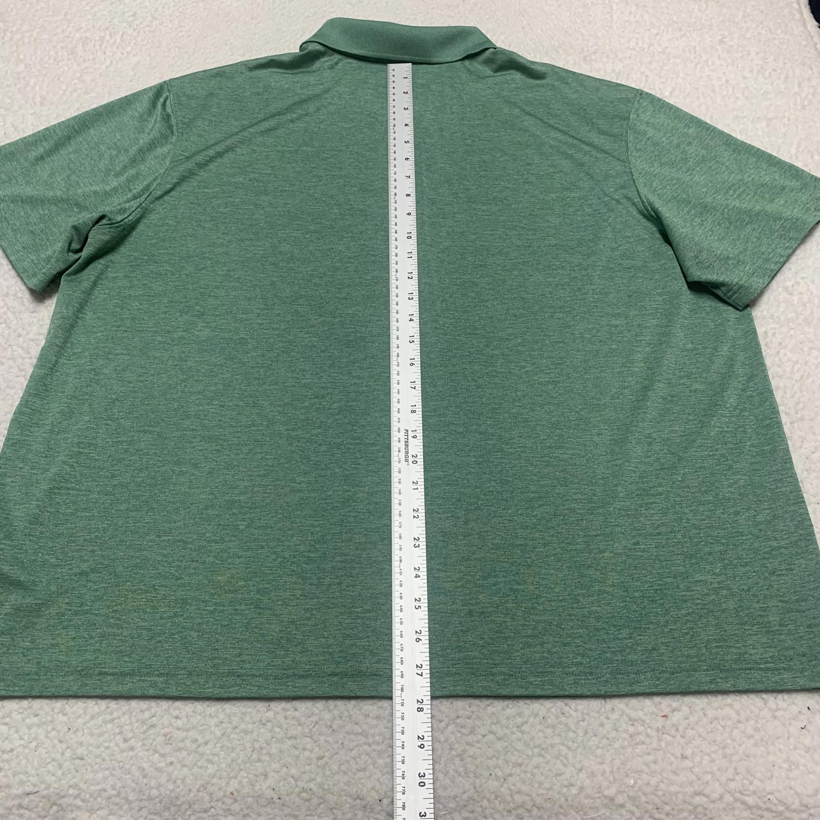 Haggar Mens Size XXLarge Green Comfort Fit Polo Shirt