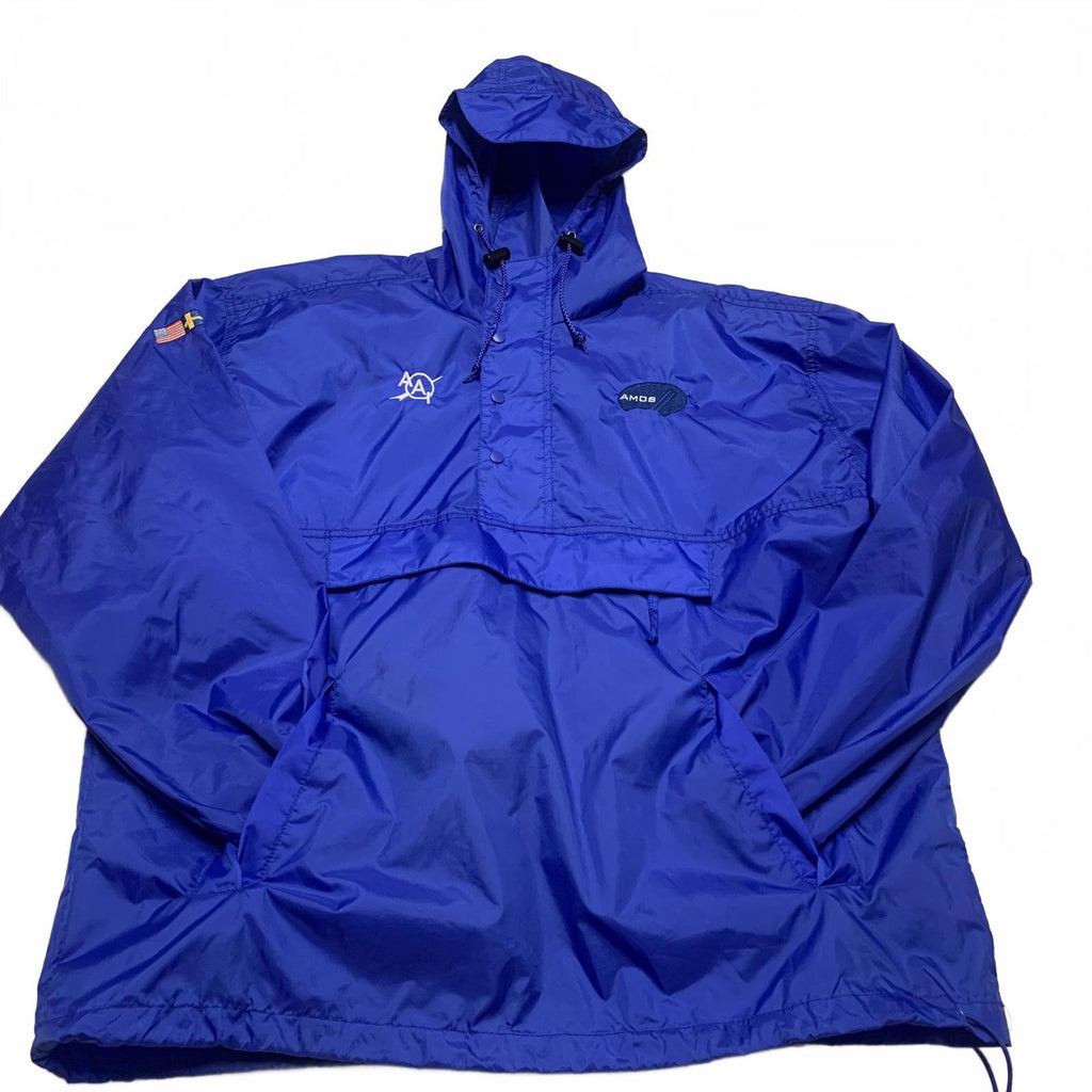 Tri Mountain Men's Blue Pullover L Rain Jacket Packable