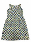 CDC Petites Geometric  Sleeveless Sz 8P A-Line Dress Summer- Ready Made in USA