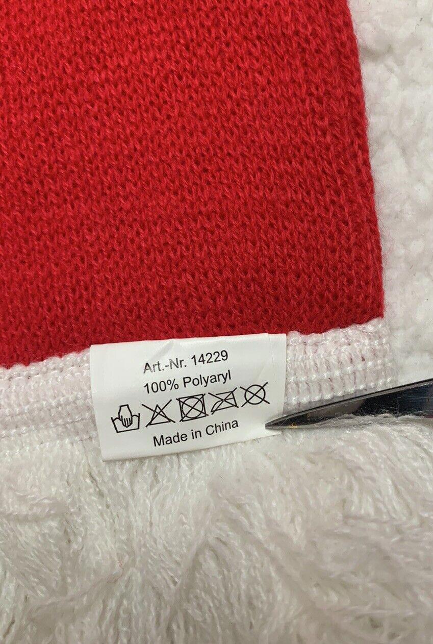 Manchester United Scarf One Size Fits All Striped Red White Football Soccer